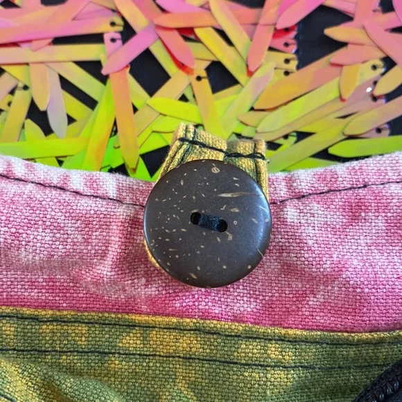 Peace sign & Flowers long shoulder bag - Picture 10 of 16